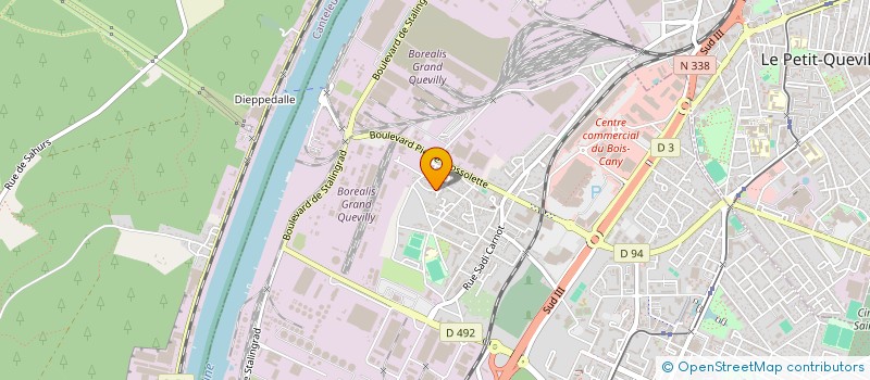 localisation de l'entreprise AUTOMAR NORMANDIE VEHICULES D'OCCASION à LE GRAND-QUEVILLY