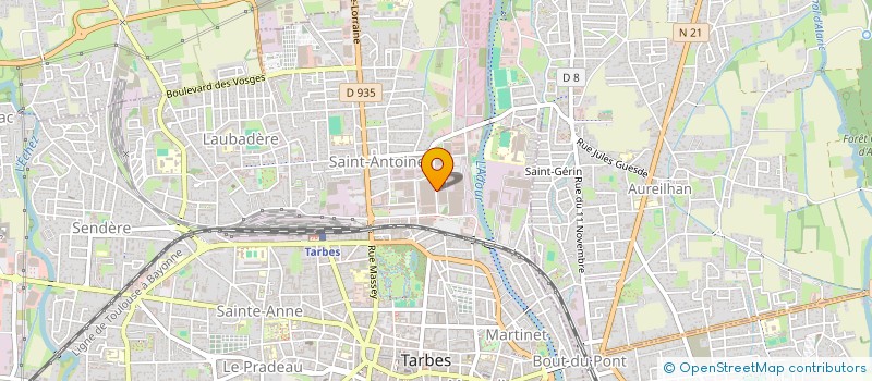 localisation de l'entreprise AUTOMATES SUD OUEST à TARBES