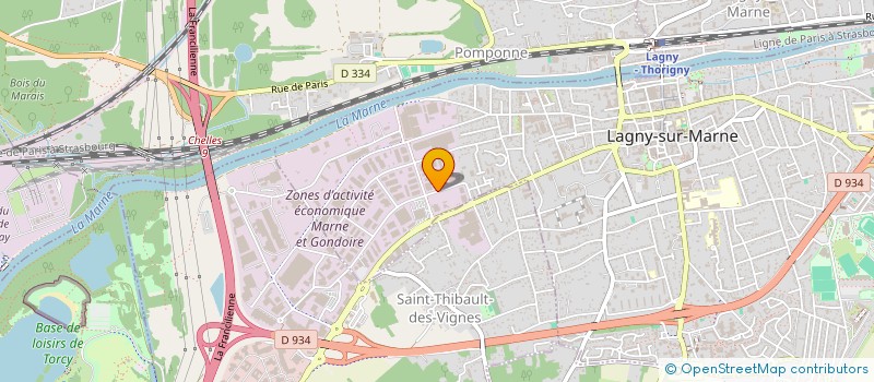 localisation de l'entreprise AUTOMATIS MONTAGES ELECTR ET INDUSTRIELS à LAGNY-SUR-MARNE