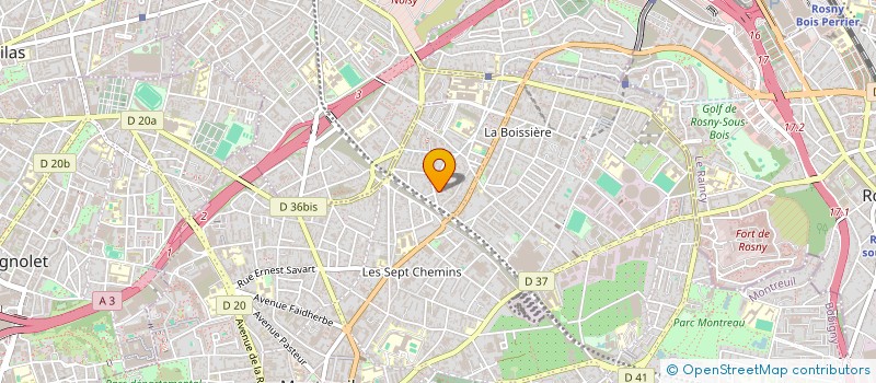 localisation de l'entreprise AUTOMATISME CABLAGE SERVICE à MONTREUIL