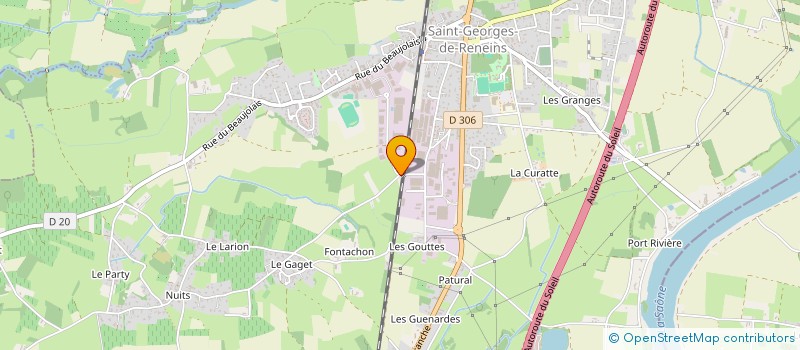 localisation de l'entreprise AUTOMATISME ELECTRICITE CABLAGE à SAINT-GEORGES-DE-RENEINS