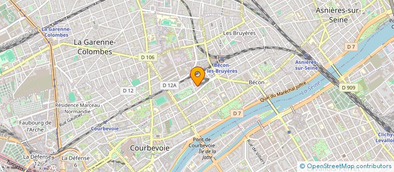 localisation de l'entreprise AUTOMATISME ET DISTRIBUTION à COURBEVOIE