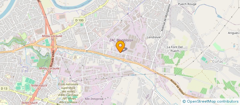 localisation de l'entreprise AUTOMATISME VISSERIE FILTRATION à ALBI