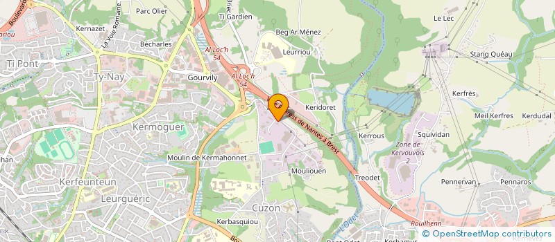 localisation de l'entreprise AUTOMATISMES ELECTRICITE INDUSTRIELLE  QUIMPER