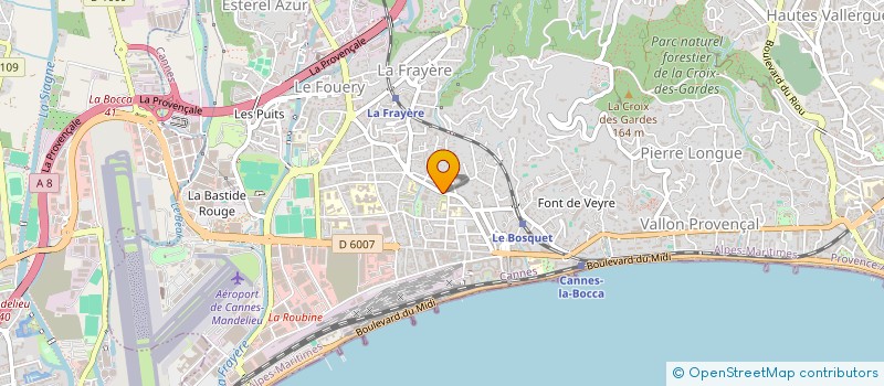 localisation de l'entreprise AUTOMATISMES SECURITE PROTECTION 06 à CANNES