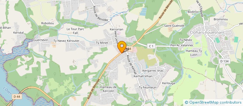 localisation de l'entreprise AUTOMATISTES ET FERMETURES DU FINISTERE A2F  CLOHARS FOUESNANT