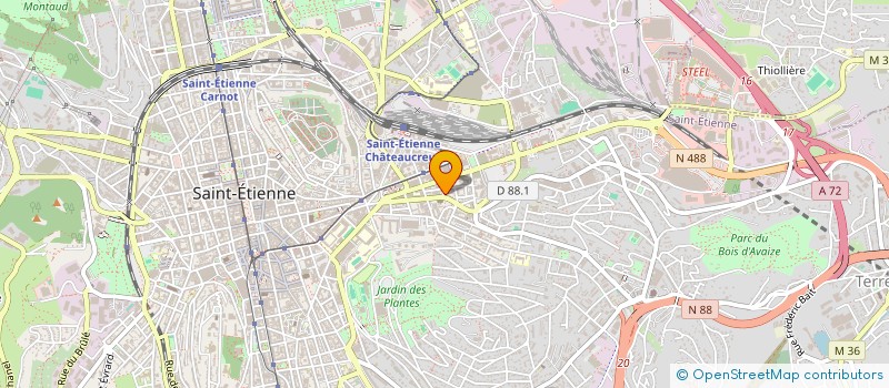 localisation de l'entreprise AUTOMOB CLUB INTER ENTREPRISE  SAINT-ETIENNE