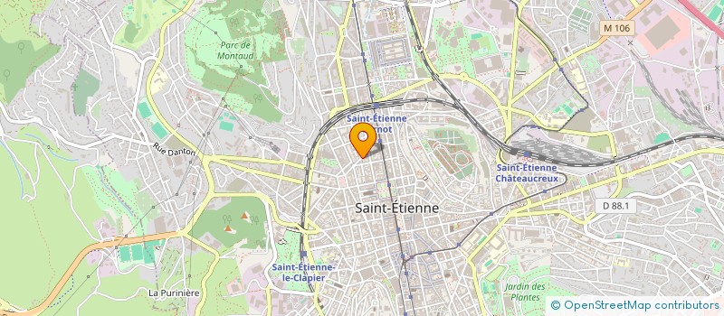 localisation de l'entreprise AUTOMOBILE CENTRE à SAINT-ETIENNE