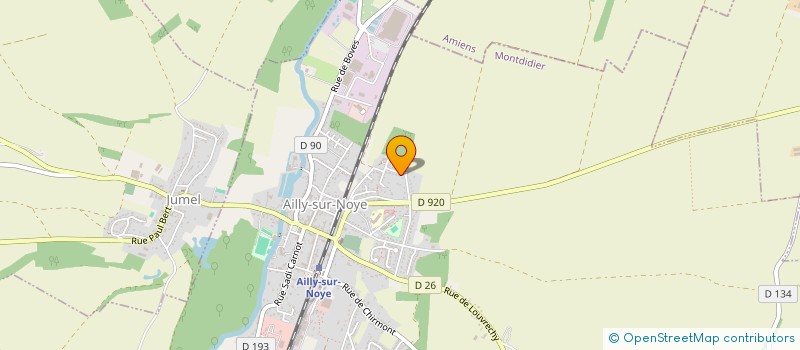 localisation de l'entreprise AUTOMOBILE CLUB CHEMINOT D'AMIENS  AILLY-SUR-NOYE