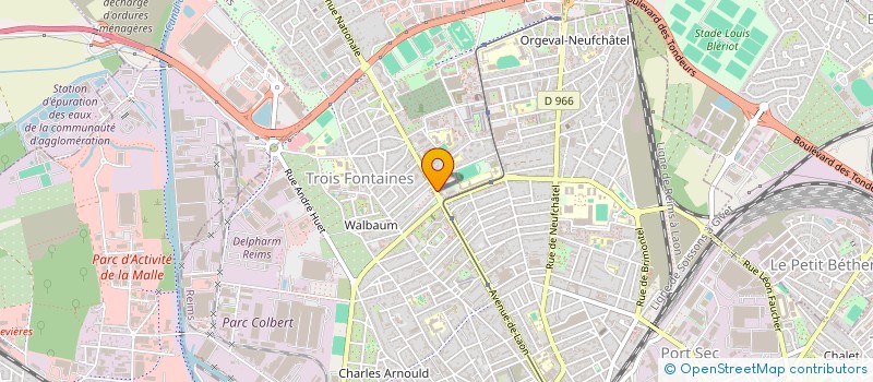 localisation de l'entreprise AUTOMOBILE COMPOSANTS BROUET à REIMS