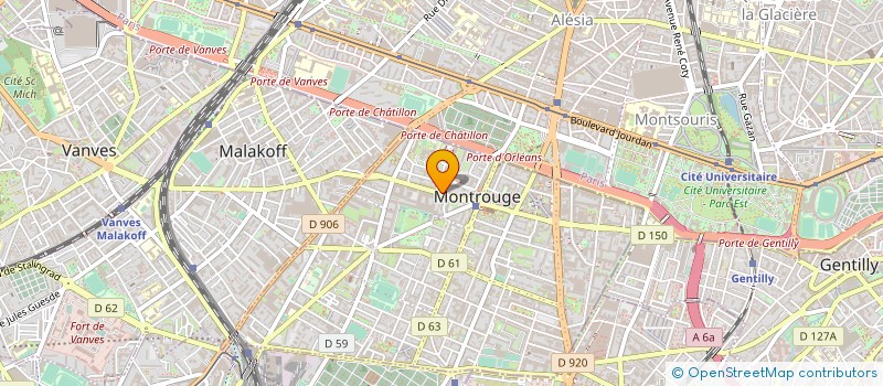 localisation de l'entreprise AUTOMOBILE D'EUROPE  MONTROUGE