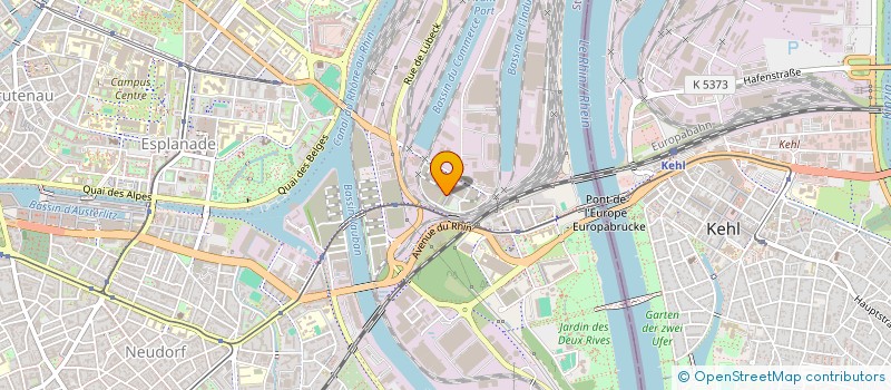 localisation de l'entreprise AUTOMOBILE DU RHIN  STRASBOURG