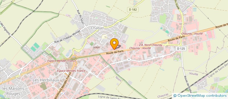 localisation de l'entreprise AUTOMOBILE POIDS LOURDS NIORTAIS à CHAURAY