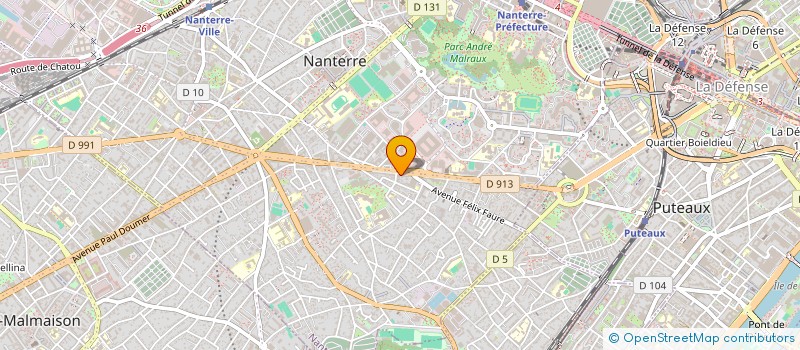 localisation de l'entreprise AUTOMOBILES CLASSIQUES ET SPORTIVES à NANTERRE