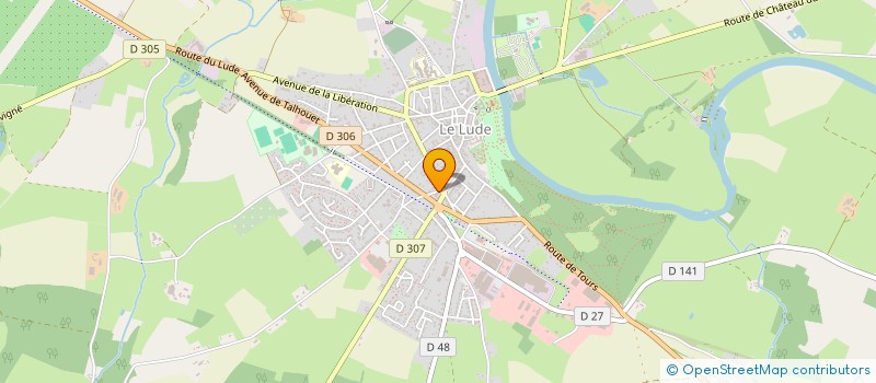 localisation de l'entreprise AUTOMOBILES COUSSEAU  LE LUDE