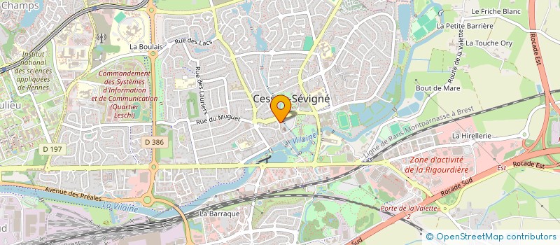 localisation de l'entreprise AUTOMOBILES D F X  CESSON-SEVIGNE