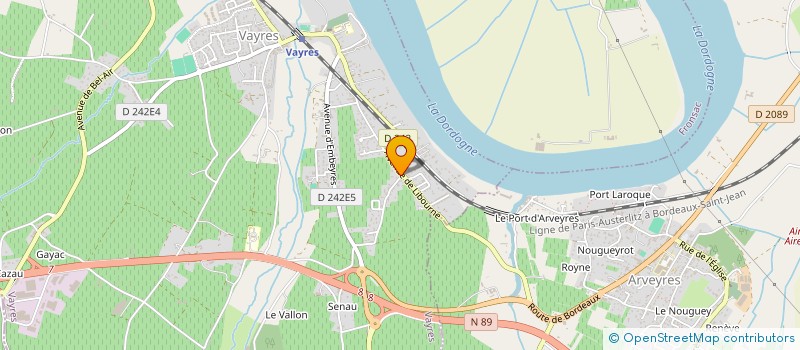 localisation de l'entreprise AUTOMOBILES D'OCCASION 33  VAYRES