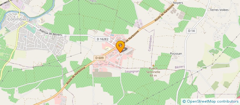 localisation de l'entreprise AUTOMOBILES DE LA DOMITIENNE à COLOMBIERS