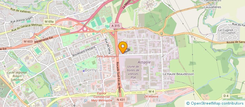 localisation de l'entreprise AUTOMOBILES DE SPORT ET DE PRESTIGE à METZ