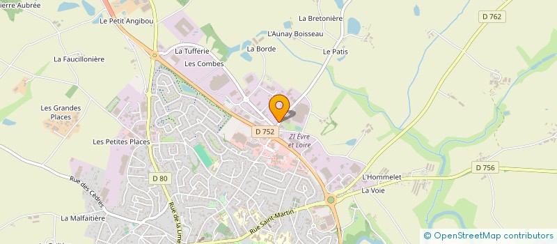 localisation de l'entreprise AUTOMOBILES EVRE ET LOIRE à BEAUPREAU-EN-MAUGES