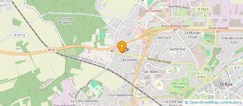 localisation de l'entreprise AUTOMOBILES FD à DREUX