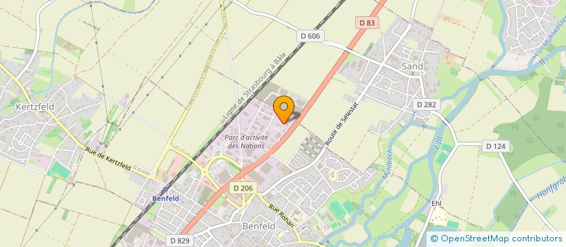 localisation de l'entreprise AUTOMOBILES GELAIN à BENFELD