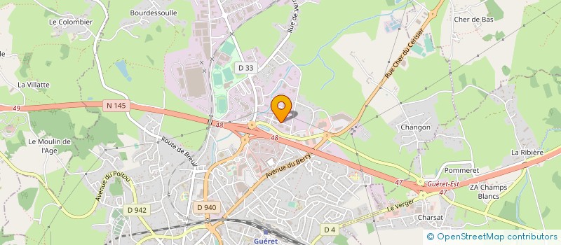 localisation de l'entreprise AUTOMOBILES GUERETOISES à GUERET