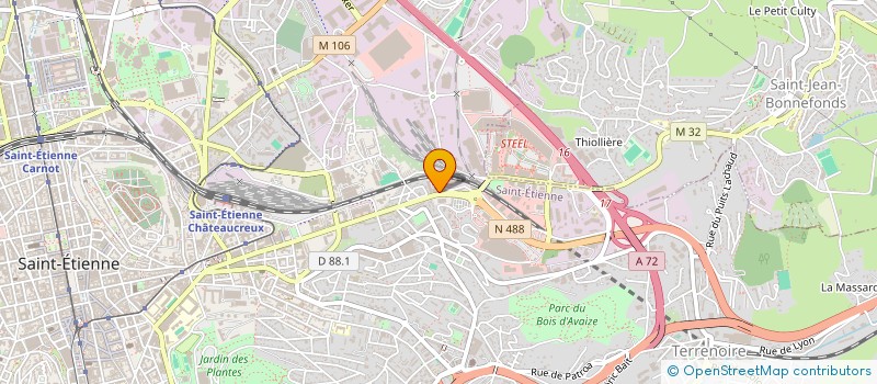 localisation de l'entreprise AUTOMOBILES JEAN-PAUL BENMELEH  SAINT-ETIENNE