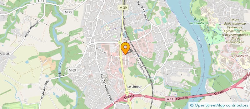 localisation de l'entreprise AUTOMOBILES JUSTEAU à LA CHAPELLE-SUR-ERDRE
