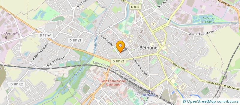 localisation de l'entreprise AUTOMOBILES LA BETHUNOISE à BETHUNE