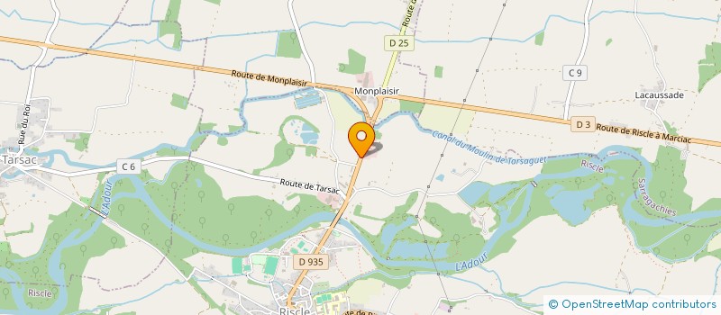 localisation de l'entreprise AUTOMOBILES LAFFARGUE SARL  RISCLE