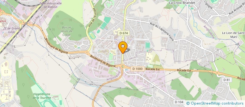 localisation de l'entreprise AUTOMOBILES MONDIAL SPORT  ANGOULEME