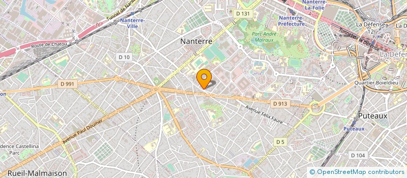 localisation de l'entreprise AUTOMOBILES PARIS LA DEFENSE S.A à NANTERRE