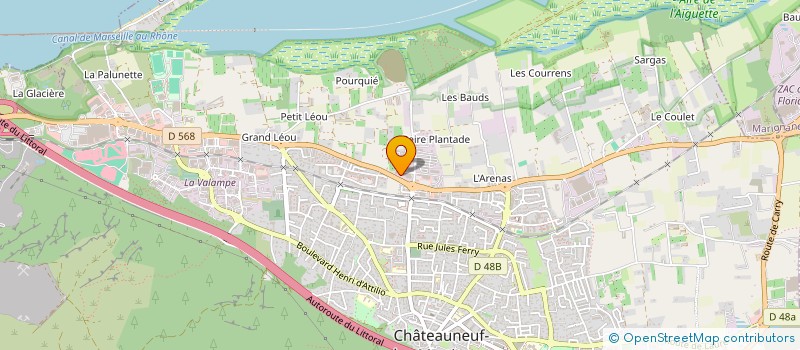 localisation de l'entreprise AUTOMOBILES POUJOL CHRISTOPHE à CHATEAUNEUF-LES-MARTIGUES