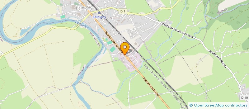 localisation de l'entreprise AUTOMOBILES SYLVAIN FONTON  BALBIGNY