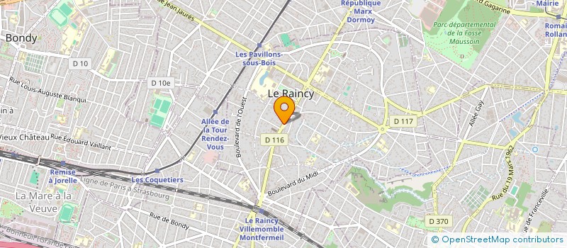 localisation de l'entreprise AUTOMOTIVE GESTION SECURITE à LE RAINCY