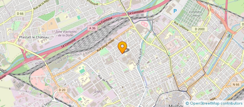 localisation de l'entreprise AUTONOVA 68  MULHOUSE