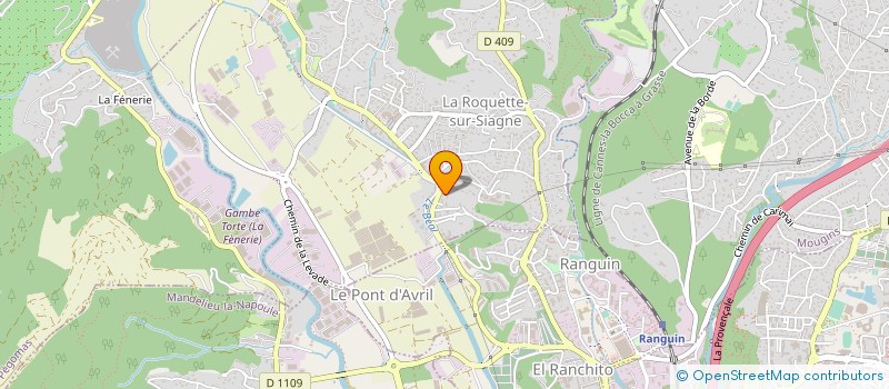localisation de l'entreprise AUTOP à LA ROQUETTE-SUR-SIAGNE