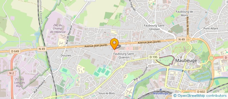 localisation de l'entreprise AUTOPNEUS BF  MAUBEUGE