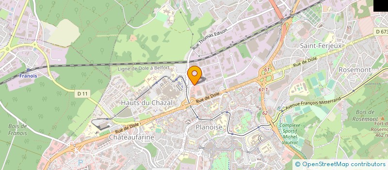 localisation de l'entreprise AUTORENOV'25  BESANCON