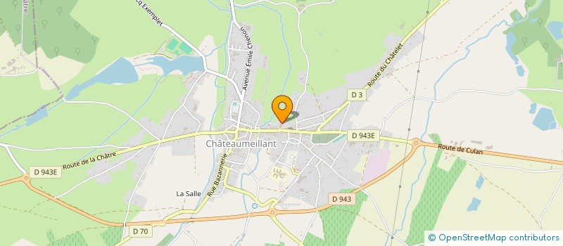 localisation de l'entreprise AUTORS MATERIAUX  CHATEAUMEILLANT