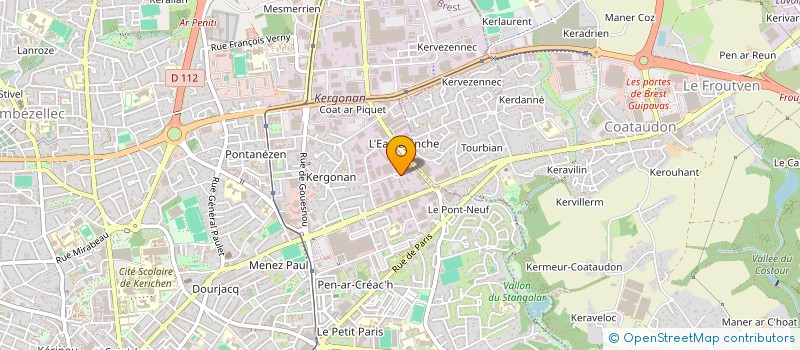 localisation de l'entreprise AUTOS CARS à BREST
