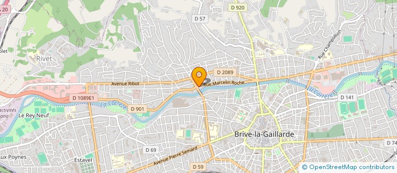 localisation de l'entreprise AUTOS CENTER à BRIVE-LA-GAILLARDE