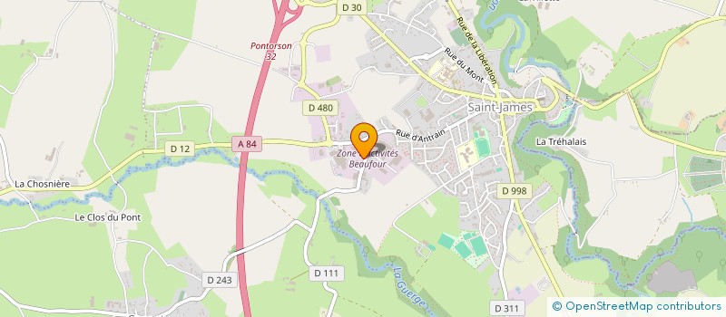 localisation de l'entreprise AUTOS CONTROLE SAINT-JAMES  SAINT-JAMES