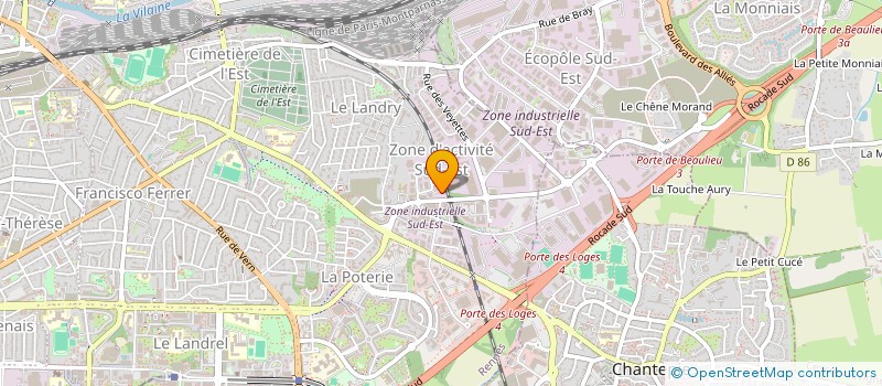 localisation de l'entreprise AUTOS ET PIECES OCCASIONS  RENNES