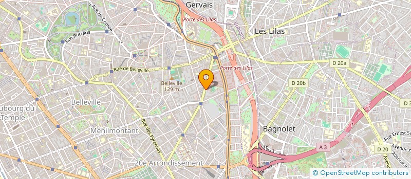 localisation de l'entreprise AUTOS GAMBETTA  PARIS