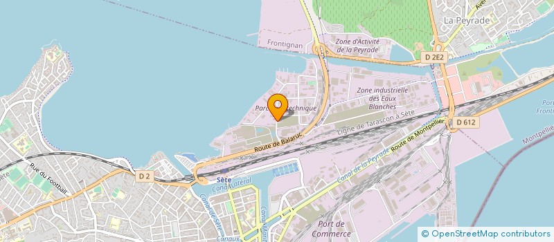 localisation de l'entreprise AUTOS'LAV à SETE