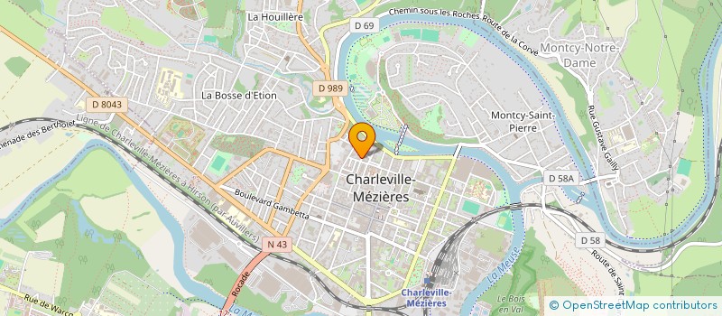 localisation de l'entreprise AUTOS MOTOS SERVICES S A R L à CHARLEVILLE-MEZIERES