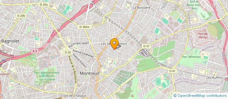 localisation de l'entreprise AUTOS MULTI ACCESSOIRES à MONTREUIL