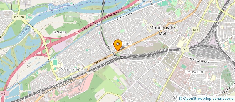localisation de l'entreprise AUTOS PNEUS à MONTIGNY-LES-METZ